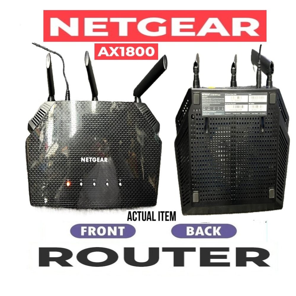 🛑NETGEAR WiFi ➕🆒 ROUTER Dual Band AX1800 4 Stream Wireless Port 💸BUY NOW‼️